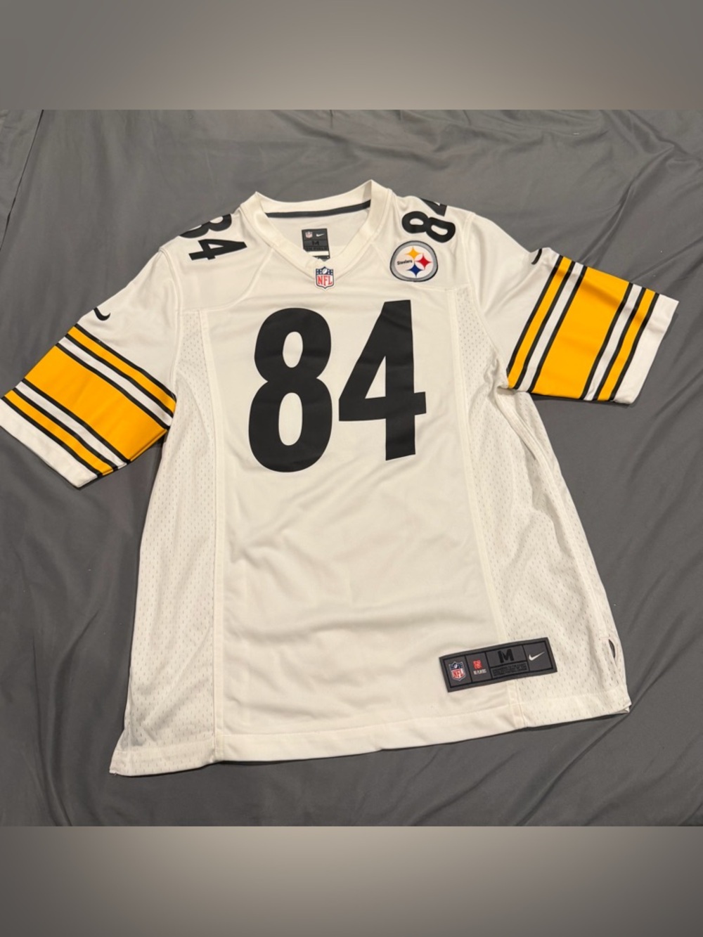 Nike Antonio Brown Pittsburgh Steelers #84 NFL White Away Jersey Size M